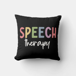Speech Therapy SLP Speech Pathologist Gifts Throw Pillow