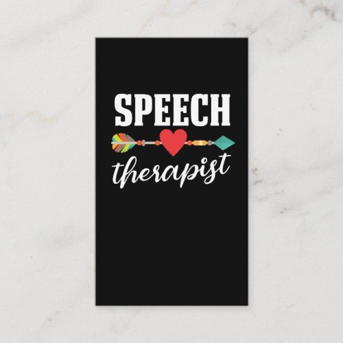 Speech Therapy Speech Language Pathologist SLP Business Card
