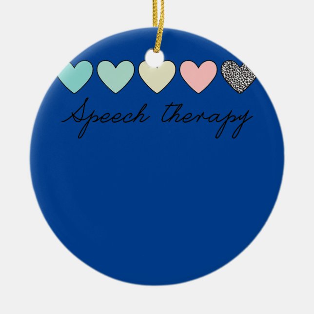 Speech Therapy Speech Language Pathologist SLP  Ceramic Ornament (Front)