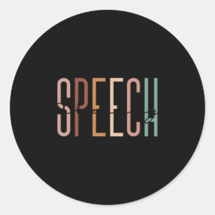 Speech Therapy Speech Language Pathologist Therapi Classic Round Sticker