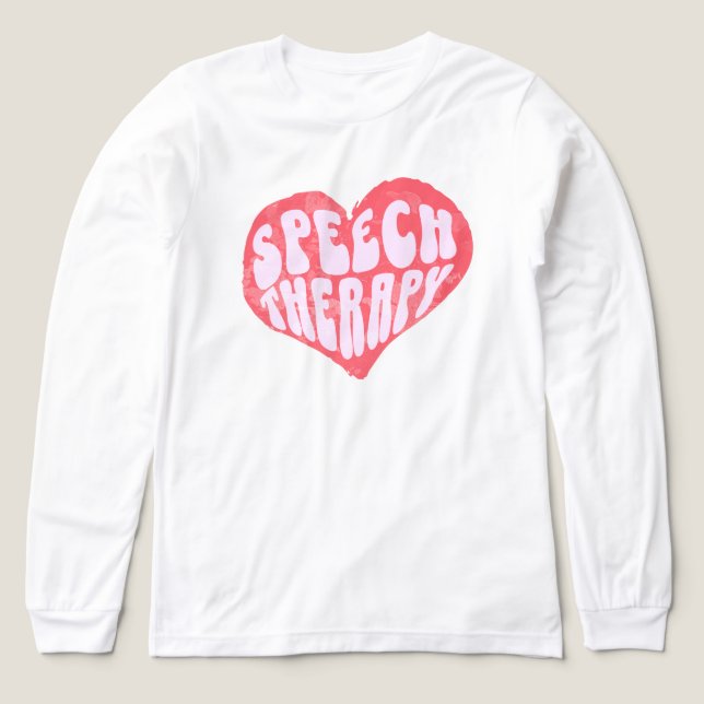 Speech Therapy Speech Language Therapist Tri-Blend Shirt (Design Front)