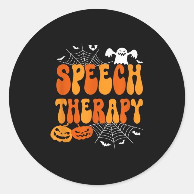 Speech Therapy Speech Therast Speech Pathology Hal Classic Round Sticker (Front)