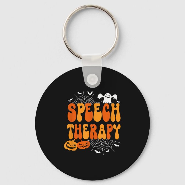 Speech Therapy Speech Therast Speech Pathology Hal Keychain (Front)