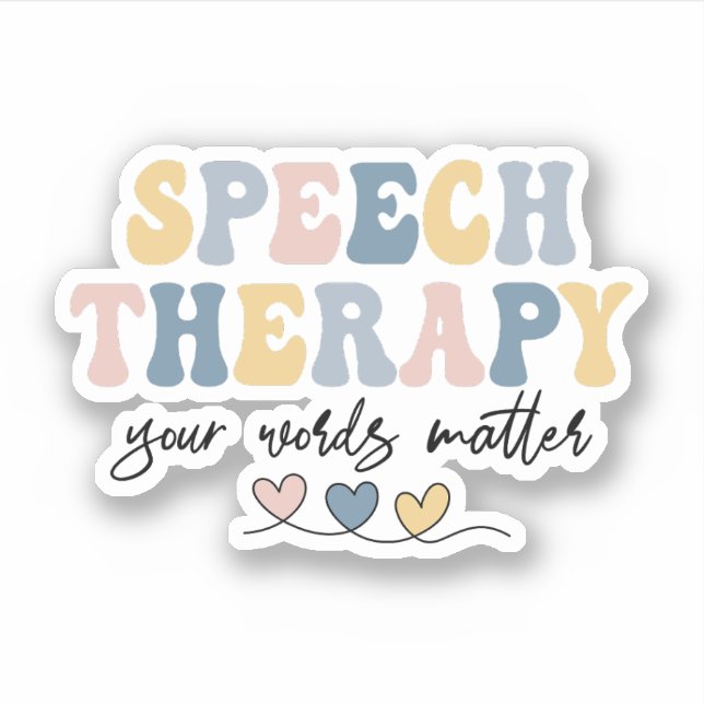 Speech Therapy Therapist, SLP Gift Sticker (Front)