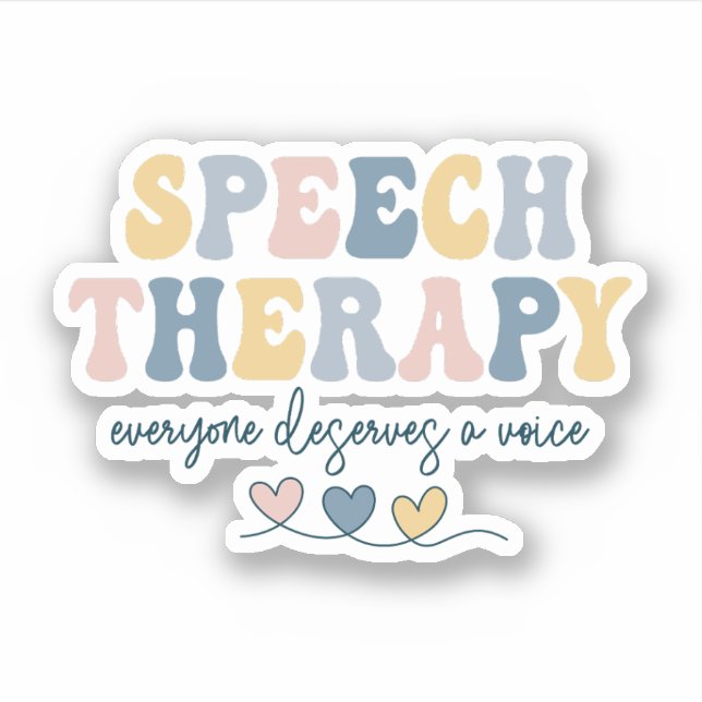 Speech Therapy Therapist, SLP Gift Sticker (Front)