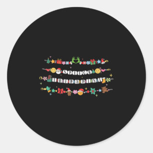 Speech Therast Bracelet Christmas Friendship Slp X Classic Round Sticker