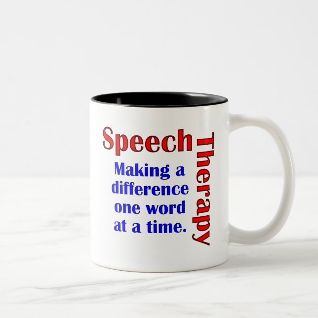Speech Thereapy Two-Tone Coffee Mug (Right)