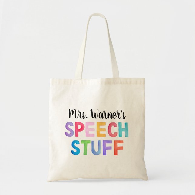 Speech Tote bag- PERSONALIZE (Front)