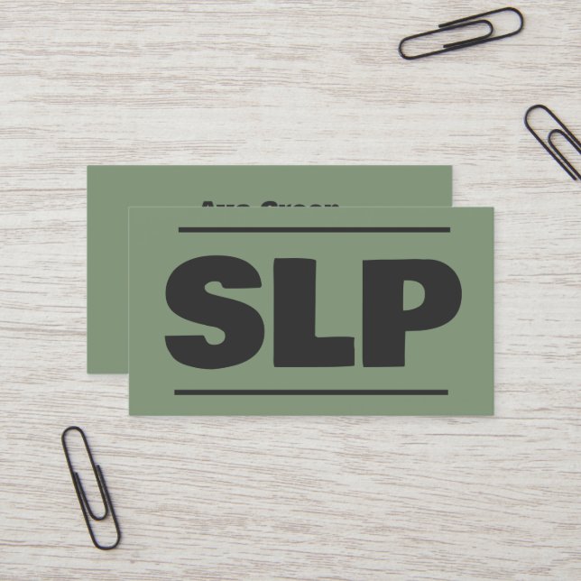 Speech Wellness Specialist SLP Business Card (Front/Back In Situ)