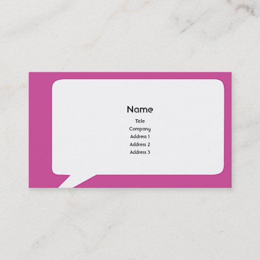 Customizable Speechbox - Business Business Cards
