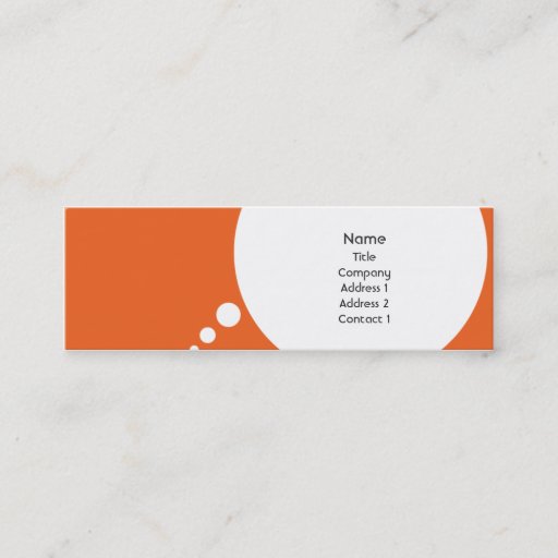 Customizable Speechbubble - Skinny Business Card