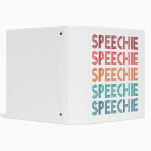 Speechie Retro Speech Pathology Pathologist SLP 3 Ring Binder