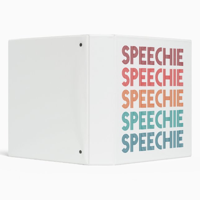 Speechie Retro Speech Pathology Pathologist SLP 3 Ring Binder (Background)