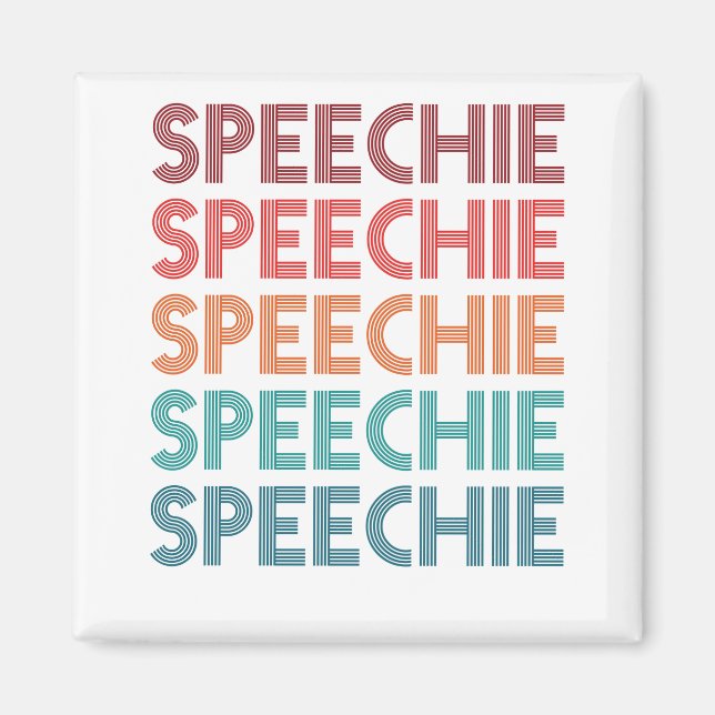 Speechie Retro Speech Pathology Pathologist SLP Magnet (Front)
