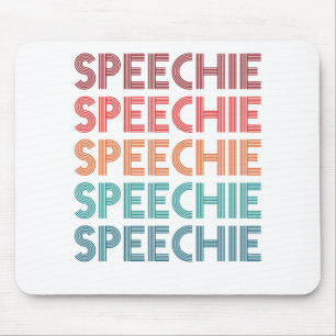 Speechie Retro Speech Pathology Pathologist SLP Mouse Pad