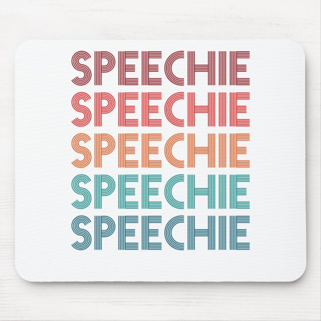Speechie Retro Speech Pathology Pathologist SLP Mouse Pad (Front)