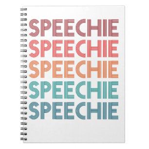 Speechie Retro Speech Pathology Pathologist SLP Notebook