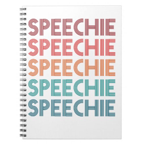 Speechie Retro Speech Pathology Pathologist SLP Notebook