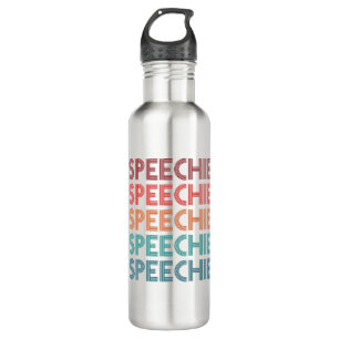 Speechie Retro Speech Pathology Pathologist SLP Stainless Steel Water Bottle
