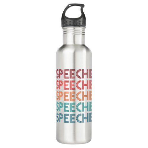 Speechie Retro Speech Pathology Pathologist SLP Stainless Steel Water Bottle
