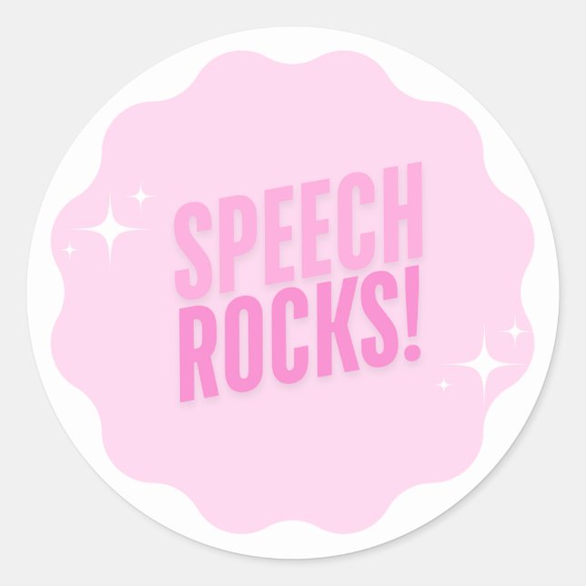 SPEECHROCKS! Sticker-Gifts for Teacher Classic Round Sticker (Front)