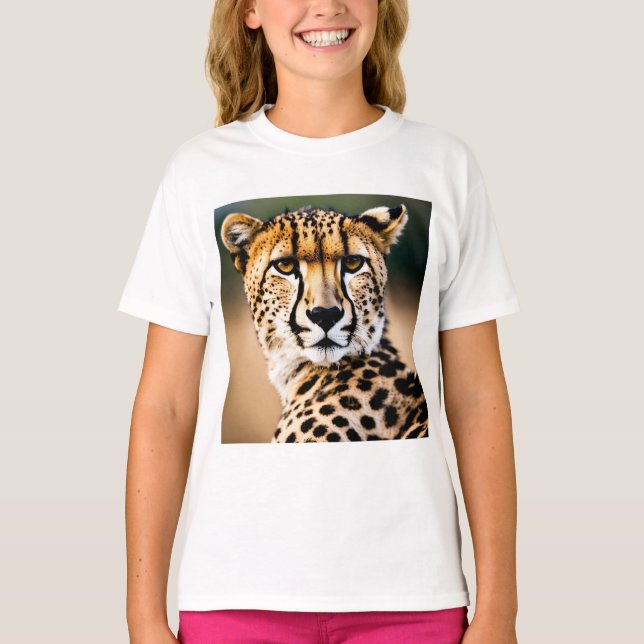 Speed and Grace: The Cheetah’s Gaze T-Shirt (Front)