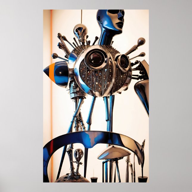 Speed, Beauty, Automaticism - Ken Gage Surreal Art Poster (Front)