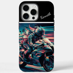 Speed Blurred Motorcycle Ride iPhone 16 Pro Max Case