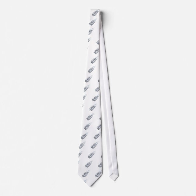 Speed Boat from Above Neck Tie (Front)
