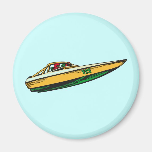 Speed Boat Magnet (Front)