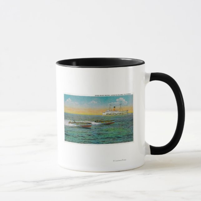 Speed Boating in Catalina Island, California Mug (Right)