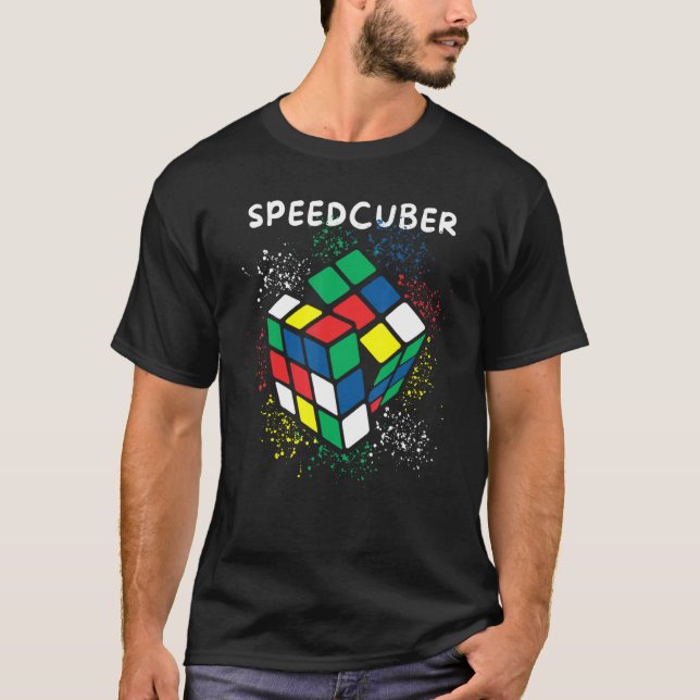 Speed Cubing Puzzle Cube Speedsolving Puzzle T-Shirt (Front)
