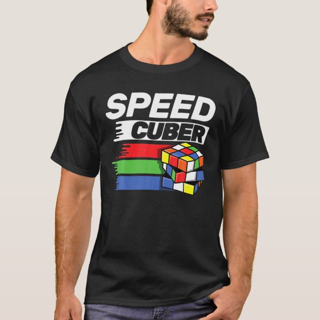 Speed Cubing Puzzle Cubing Player Cuber T-Shirt (Front)