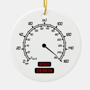 Speed Demon Ceramic Ornament
