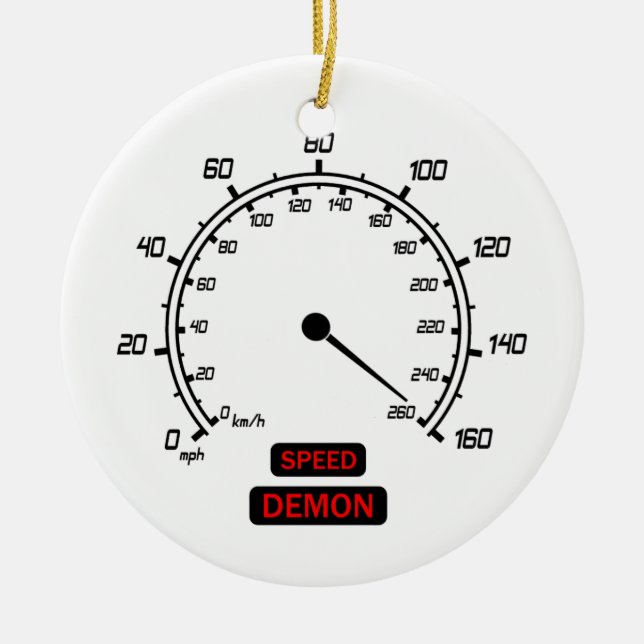Speed Demon Ceramic Ornament (Front)