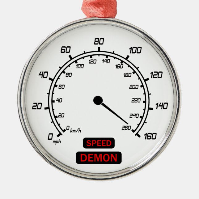Speed Demon Metal Ornament (Front)
