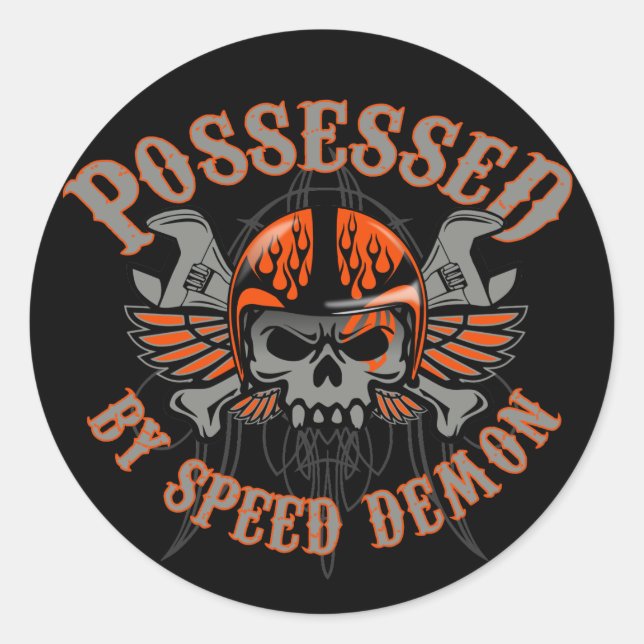 Speed Demon Toolbox Classic Round Sticker (Front)