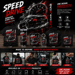 Speed Drive Racing Car T-Shirt – Black tshirt