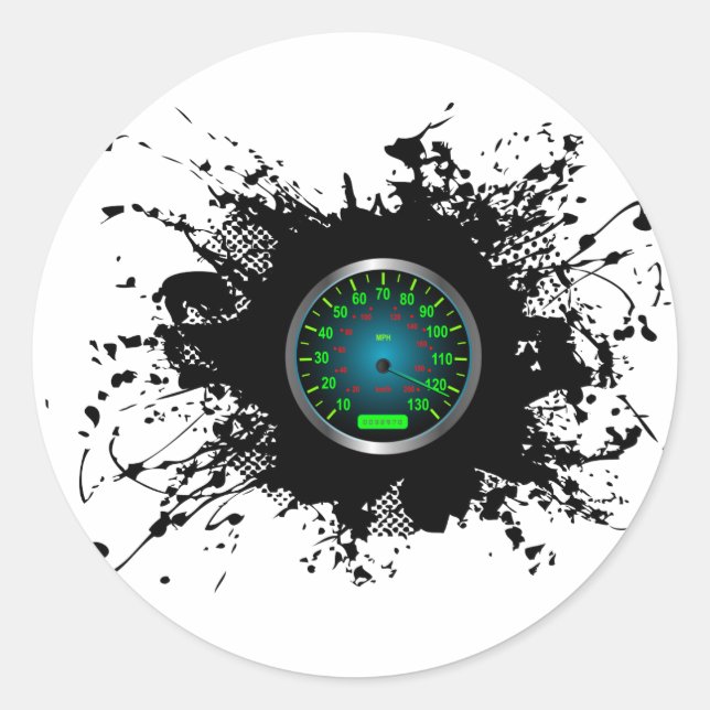 Speed Emblem Urban Style 5 Classic Round Sticker (Front)