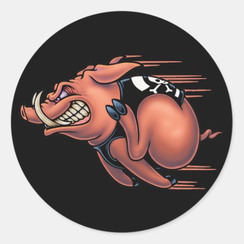 Speed Hog Classic Round Sticker