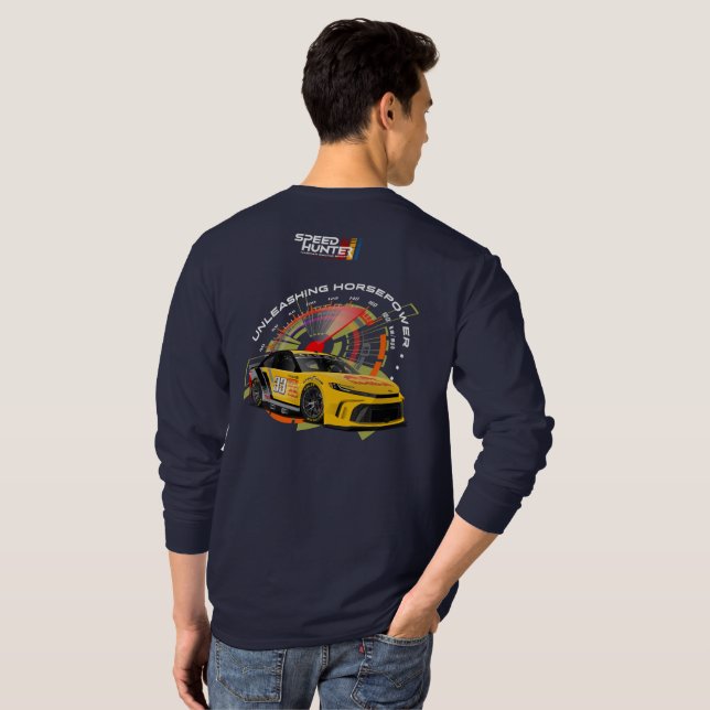 Speed Hunter (Dark Mode) | Men Long Sleeve T-Shirt (Back Full)