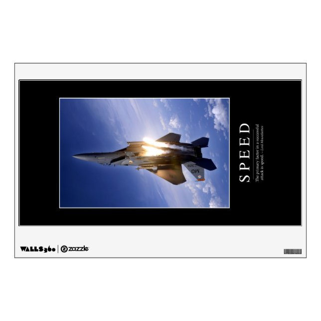 Speed: Inspirational Quote 1 Wall Sticker (Front)