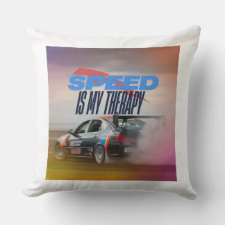 Speed is my therapy sports car pillow