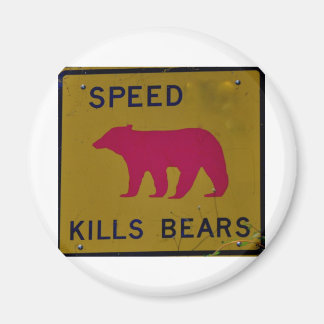 speed kills bear magnet