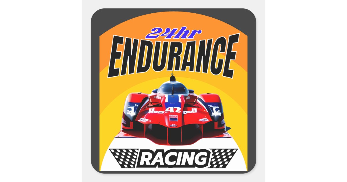 Speed Legends: 24h Endurance Racer Square Sticker | Zazzle