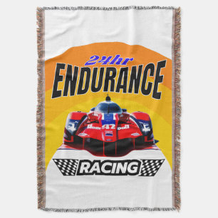 Speed Legends: 24h Endurance Racer Throw Blanket