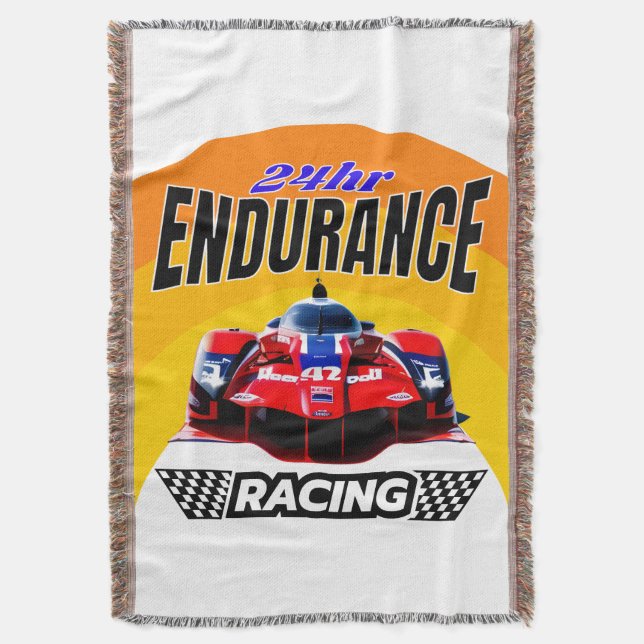 Speed Legends: 24h Endurance Racer Throw Blanket (Front Vertical)