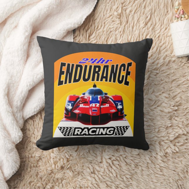 Speed Legends: 24h Endurance Racer Throw Pillow (Blanket)