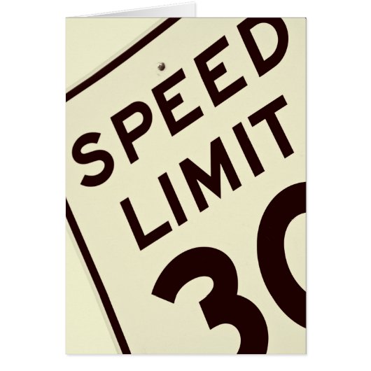SPEED LIMIT 30 CARDS (Front)