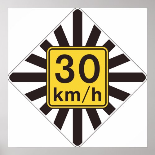 Speed Limit 30 Road Sign
